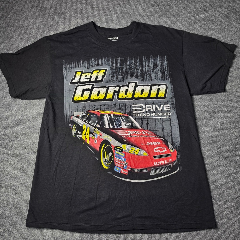 NASCAR Jeff Gordon‎ 24 Hendrick Motorsports Drive to End Hunger Black T-Shirt L
